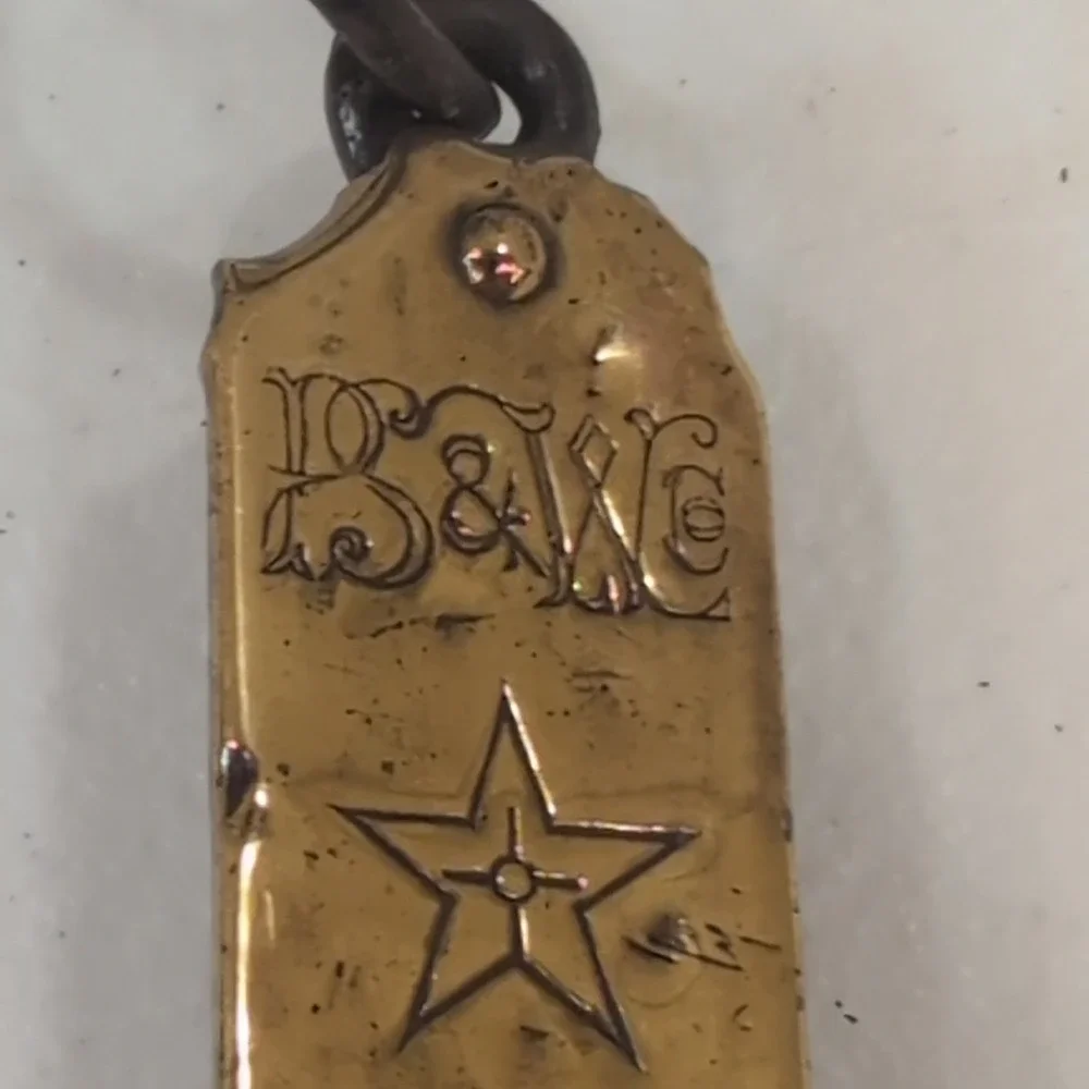 Vintage PS & W Co. Brass Hanging Scale 25 lb Star Antique 8.5 inch 1890-1910 - Picture 8 of 10